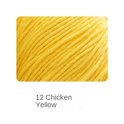 Organic cotton yarn hand knitting yarn 50g hand-woven gift crochet rod hat scarf sweater handmade gift diy clothes bag-HOOKSTH