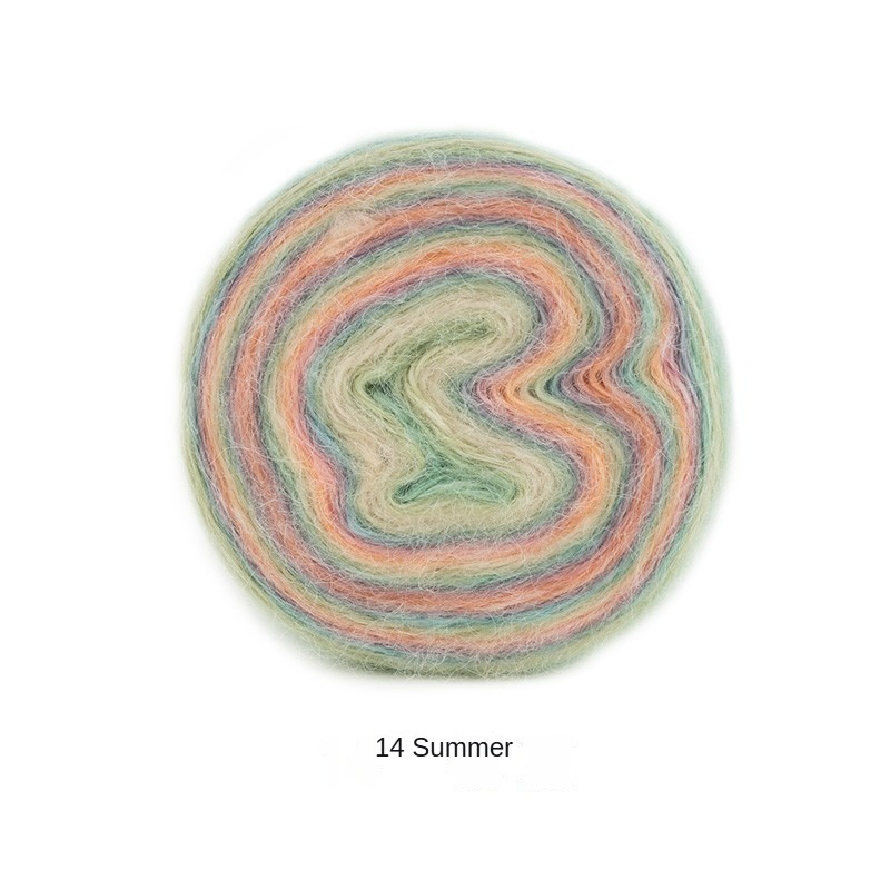 Impression sunrise wool cotton yarn hand-woven gift crochet rod hat scarf sweater handmade gift diy clothes bag-HOOKSTH