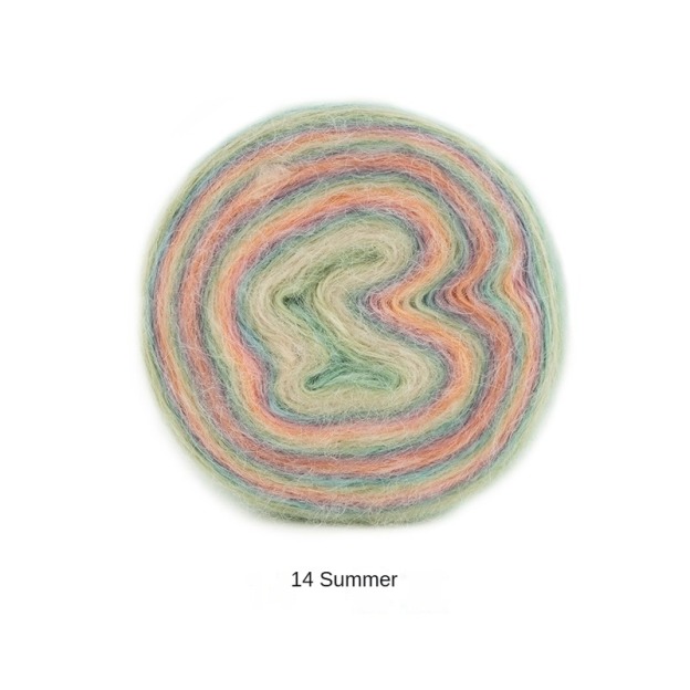 Impression sunrise wool cotton yarn hand-woven gift crochet rod hat scarf sweater handmade gift diy clothes bag-HOOKSTH