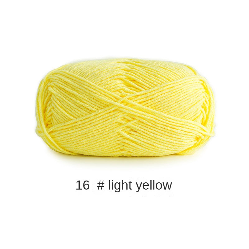 Orange Yellow Brown 4 strands of milk combed cotton medium and coarse wool ball hand-woven 50g crochet rod hat scarf sweater handmade gift