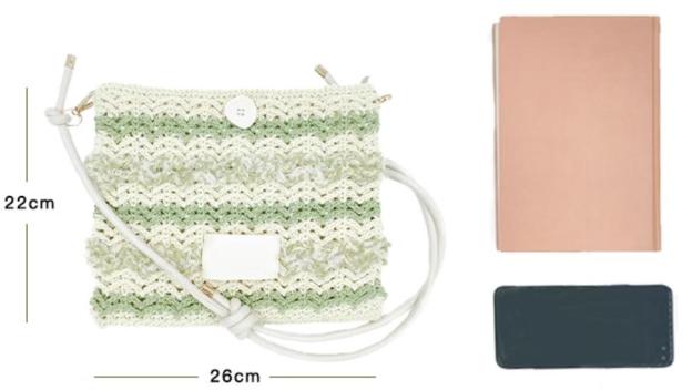 Hand mixed thread Bobo Bag DIY Material Bag Woven Handmade Bag Crocheted Original Contrast Color One Shoulder Crossbody-HOOKSTH