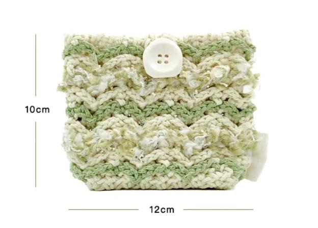 Hand mixed thread Bobo Bag DIY Material Bag Woven Handmade Bag Crocheted Original Contrast Color One Shoulder Crossbody-HOOKSTH