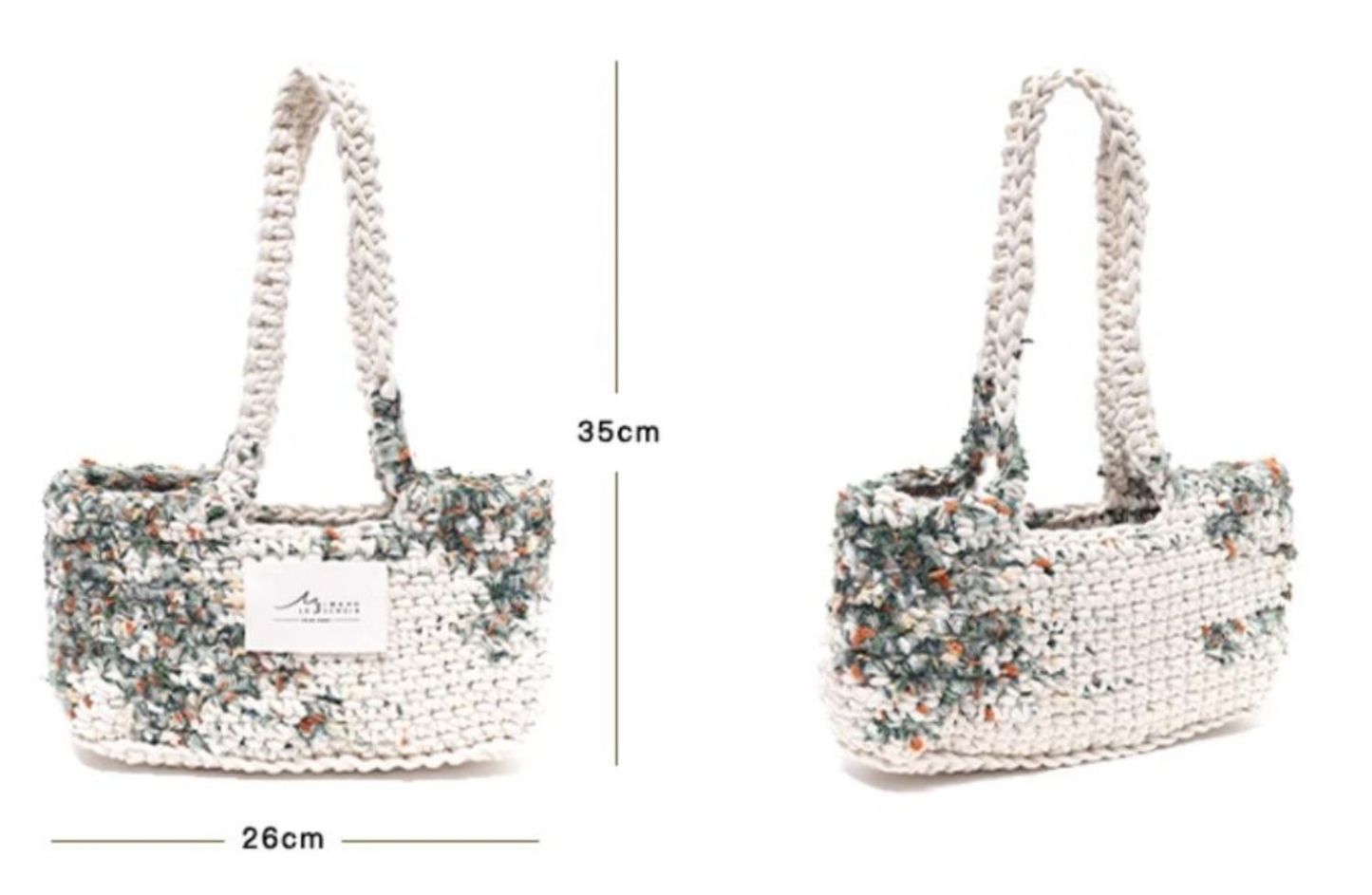 Hand-mixed thread climbing wall series bag DIY material package One shoulder crocheted handmade gift Girlfriend Girlfriend Original-HOOKSTH