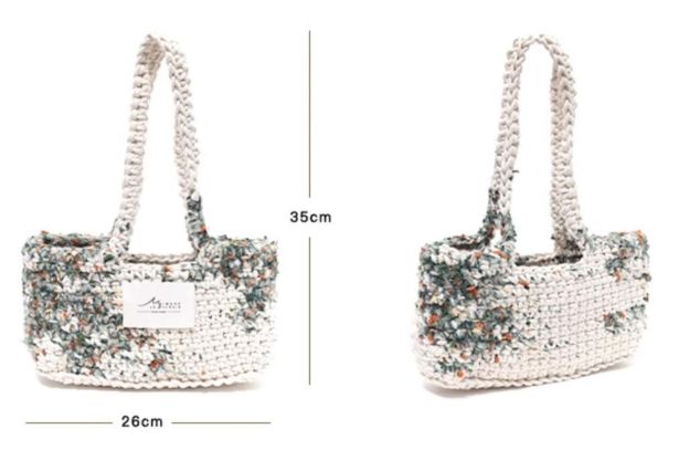 Hand-mixed thread climbing wall series bag DIY material package One shoulder crocheted handmade gift Girlfriend Girlfriend Original-HOOKSTH