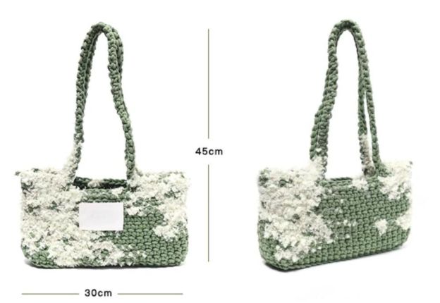 Hand-mixed thread climbing wall series bag DIY material package One shoulder crocheted handmade gift Girlfriend Girlfriend Original-HOOKSTH