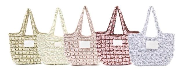 Hand Mixed Waffle Ribbon Bag DIY Material Bag Handwoven Gift Birthday Girlfriend Valentine's Day Girlfriend Gift-HOOKSTH