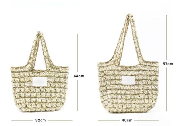 Hand Mixed Waffle Ribbon Bag DIY Material Bag Handwoven Gift Birthday Girlfriend Valentine's Day Girlfriend Gift-HOOKSTH