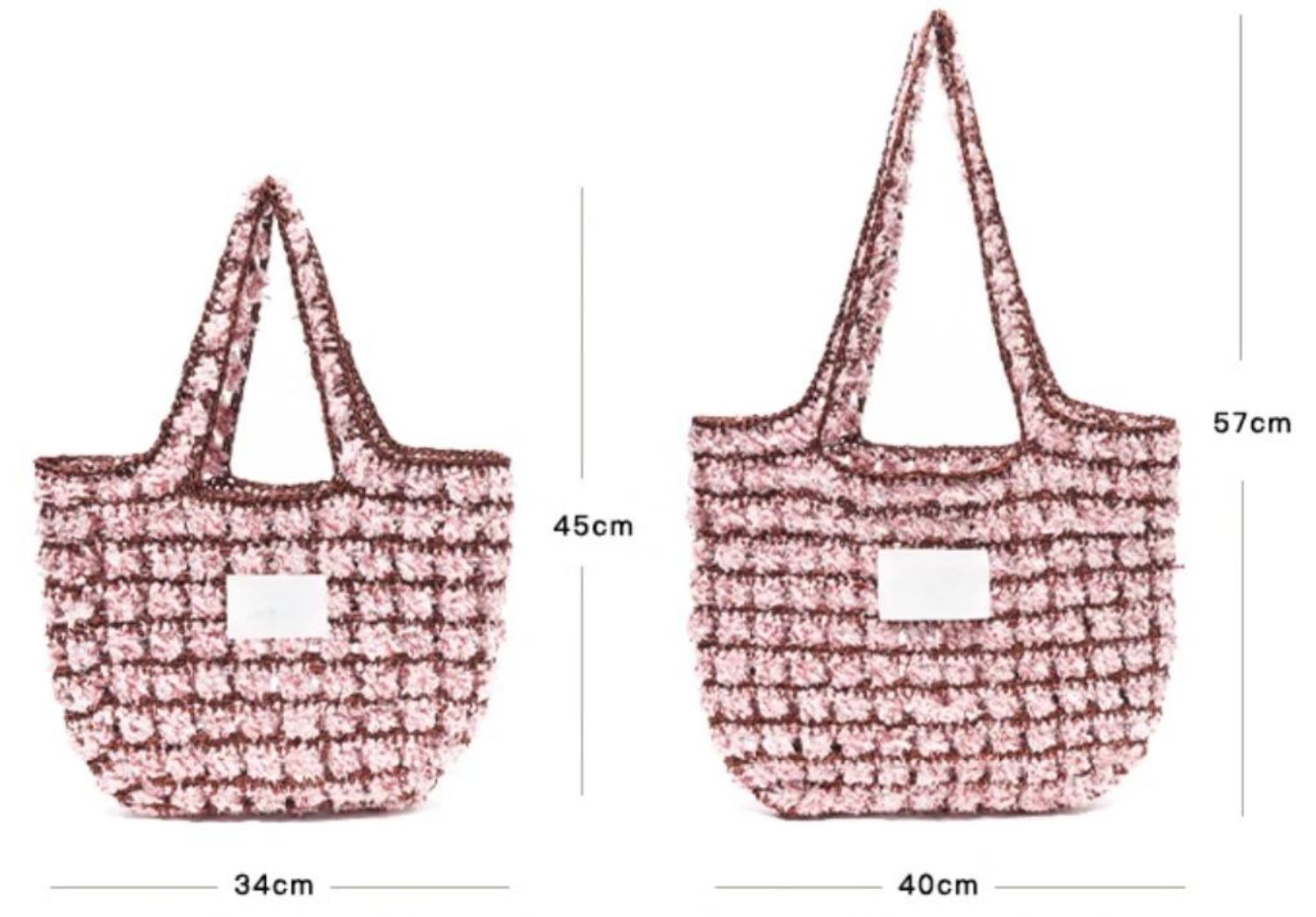 Hand Mixed Waffle Ribbon Bag DIY Material Bag Handwoven Gift Birthday Girlfriend Valentine's Day Girlfriend Gift-HOOKSTH