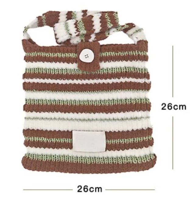 Marshmallow mix color bag DIY material bag shoulder crossbody soft hand-woven autumn and winter gifts original-HOOKSTH
