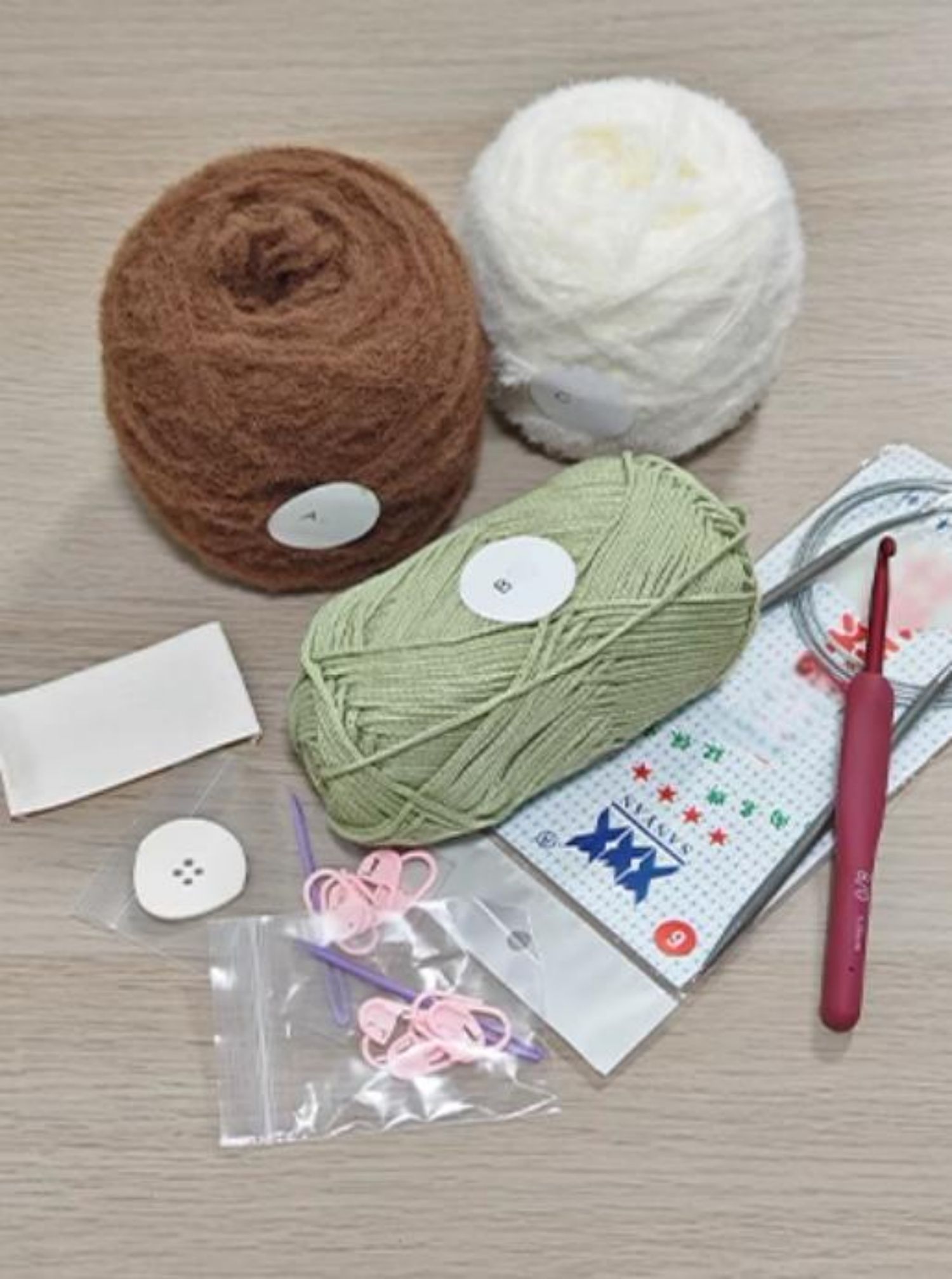 Marshmallow mix color bag DIY material bag shoulder crossbody soft hand-woven autumn and winter gifts original-HOOKSTH