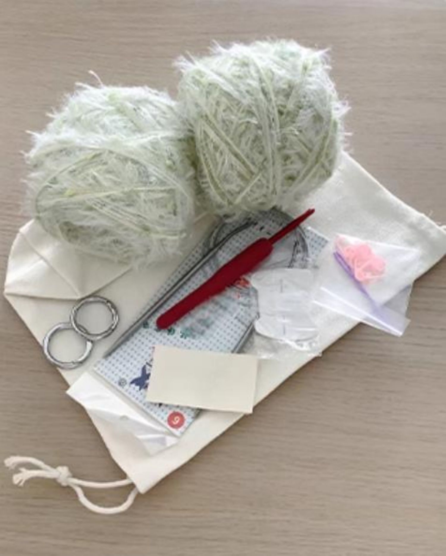 Hand mixed thread moss bag DIY material bag Original woven gift Gift handmade green shoulder bag-HOOKSTH