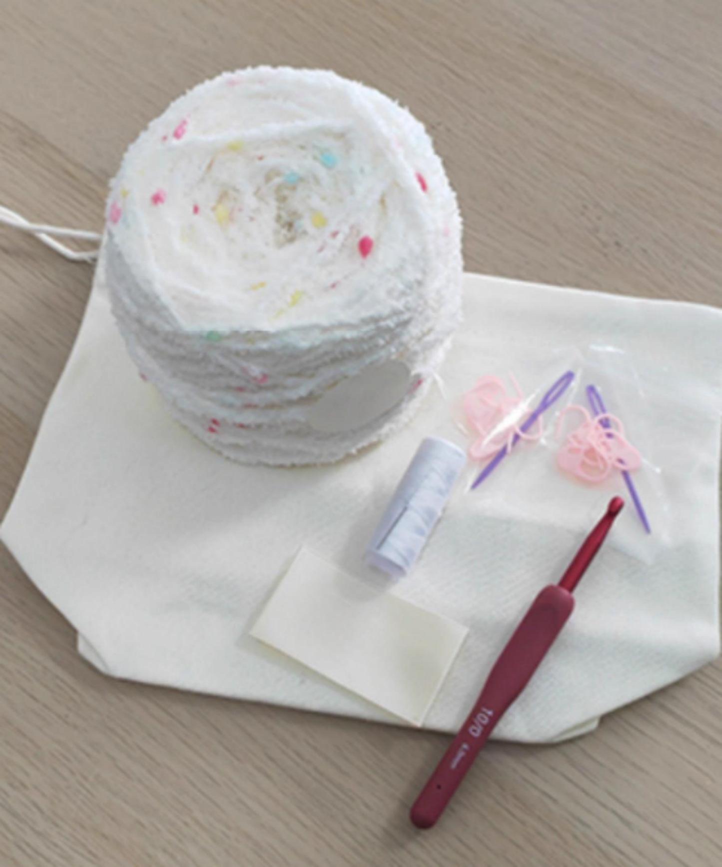 Hand Mixed Thread Hollow Jelly Bean Bag DIY Material Bag Handheld Shoulder Bag Crocheted Handmade Gift Dopamine Color-HOOKSTH