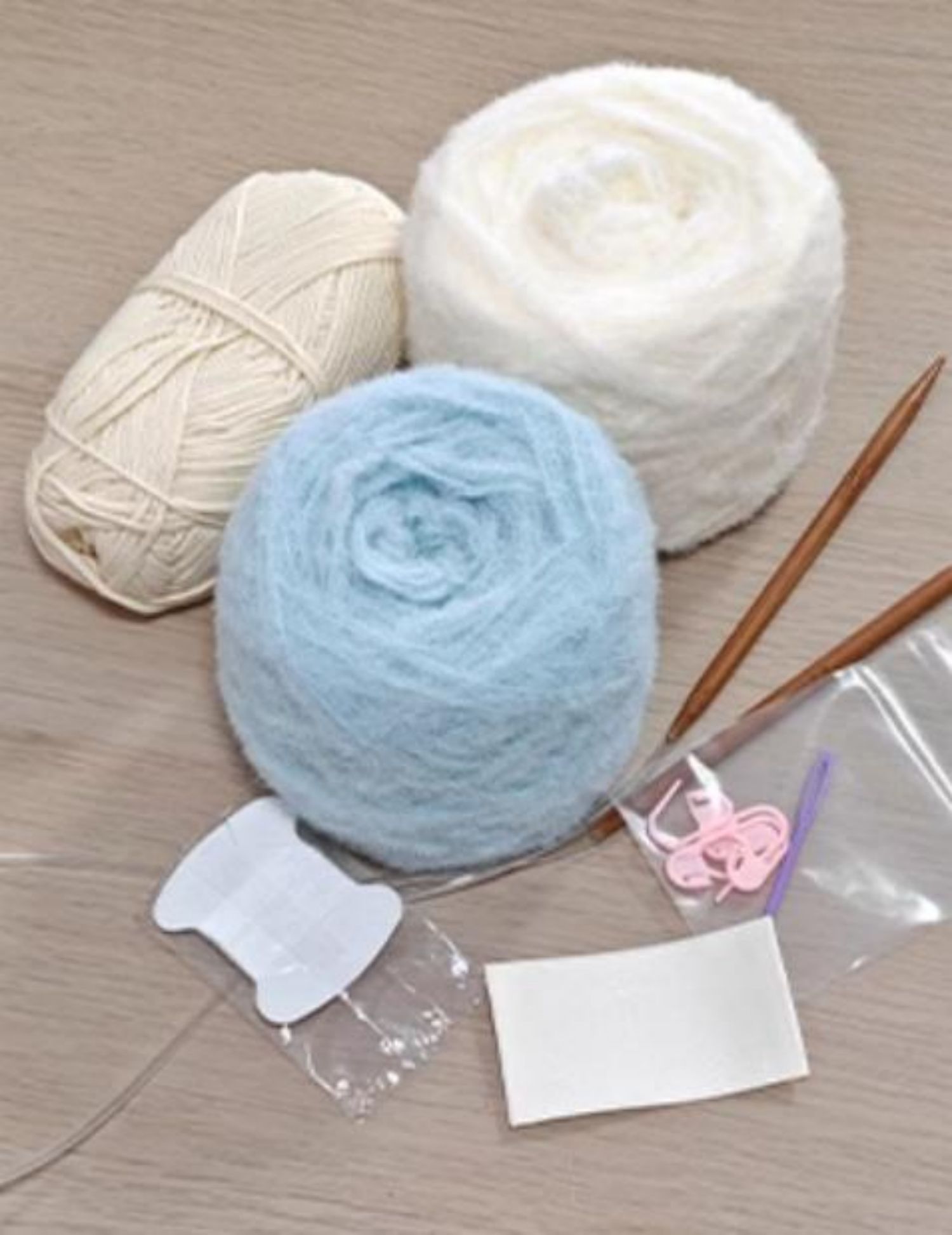 Marshmallow mix color scarf DIY material package woven handmade gift original contrasting color couple autumn and winter Christmas Valentine's Day New Year-HOOKSTH