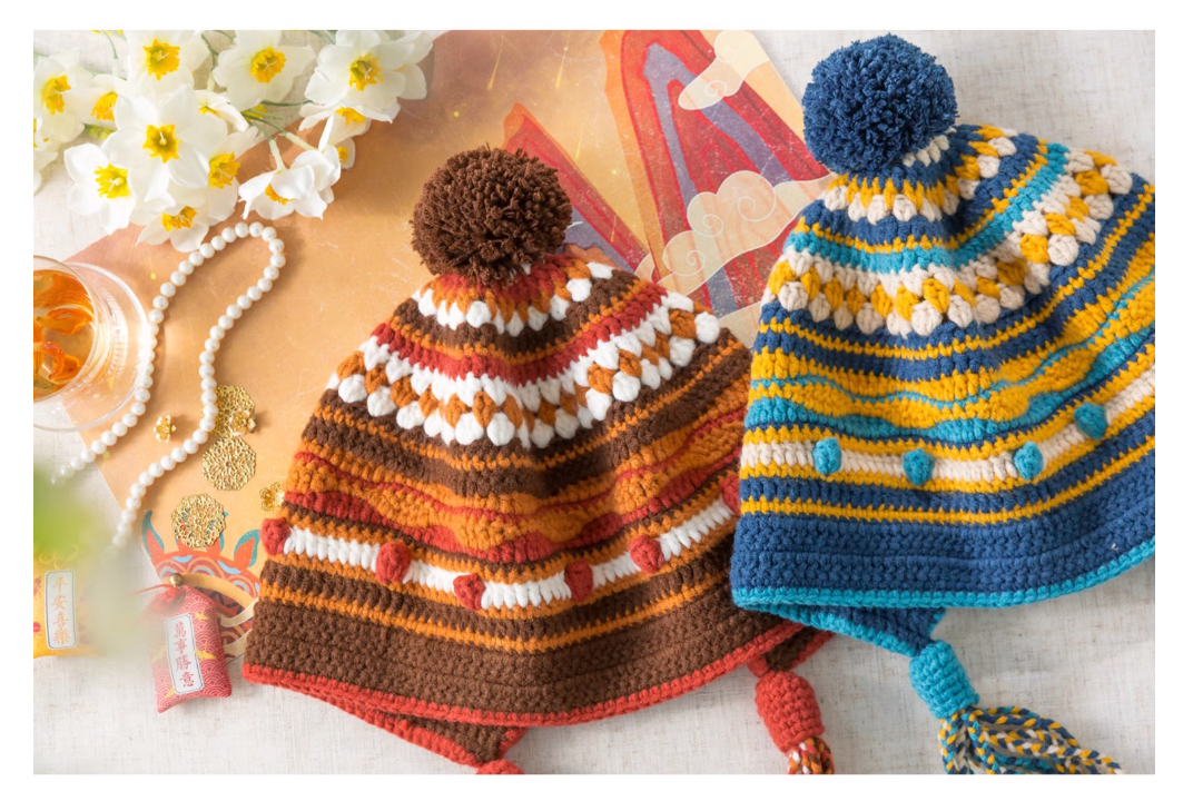 Block ear Hat Handmade DIY hat crochet yarn wool ball homemade material package-HOOKSTH