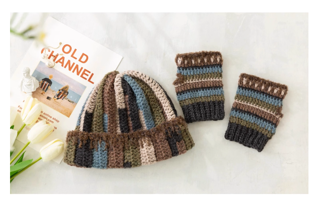 Wool Hat Glove Set Handmade DIY Crochet Wool Wool Dump Homemade Material Pack-HOOKSTH