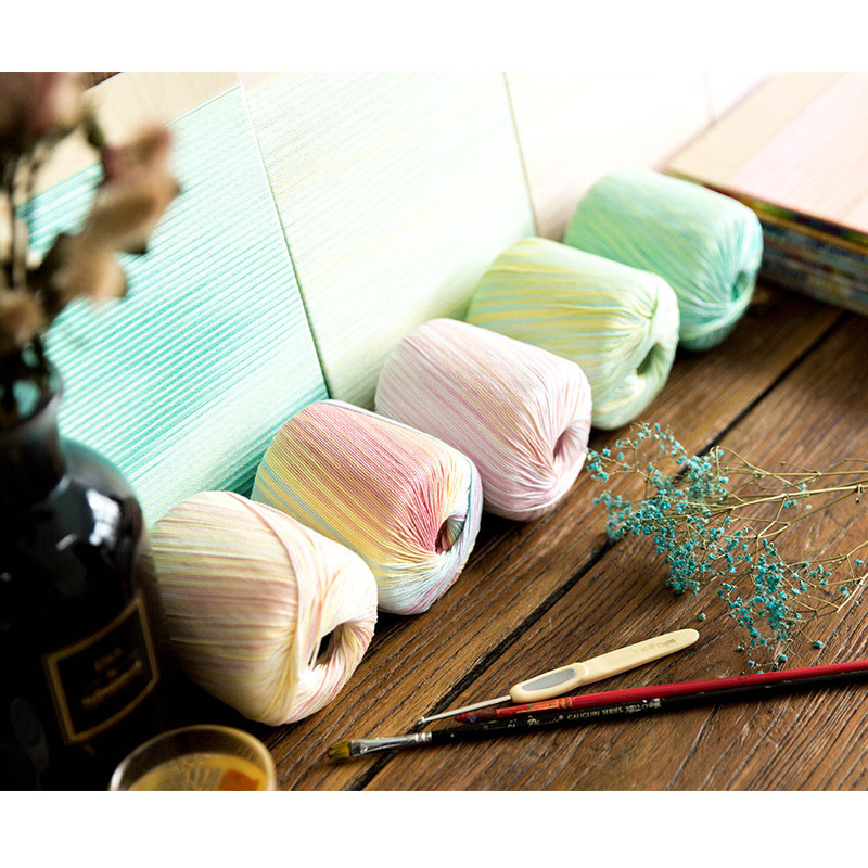 Fancy Dyeing Lace Yarn hand knitting yarn 50g hand-woven gift crochet rod hat scarf sweater handmade gift diy clothes bag-HOOKSTH