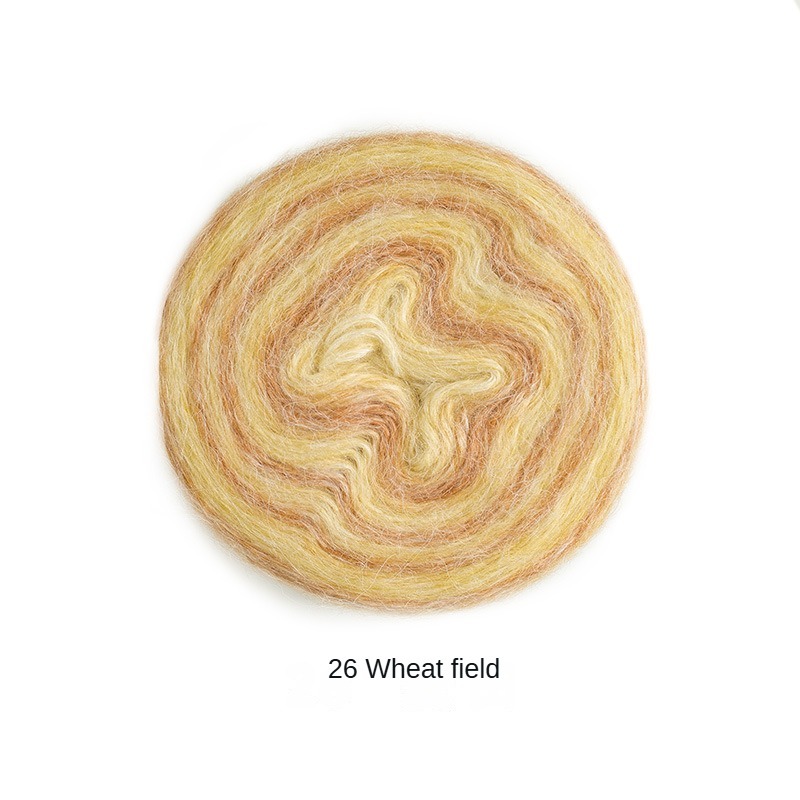 Impression sunrise wool cotton yarn hand-woven gift crochet rod hat scarf sweater handmade gift diy clothes bag-HOOKSTH