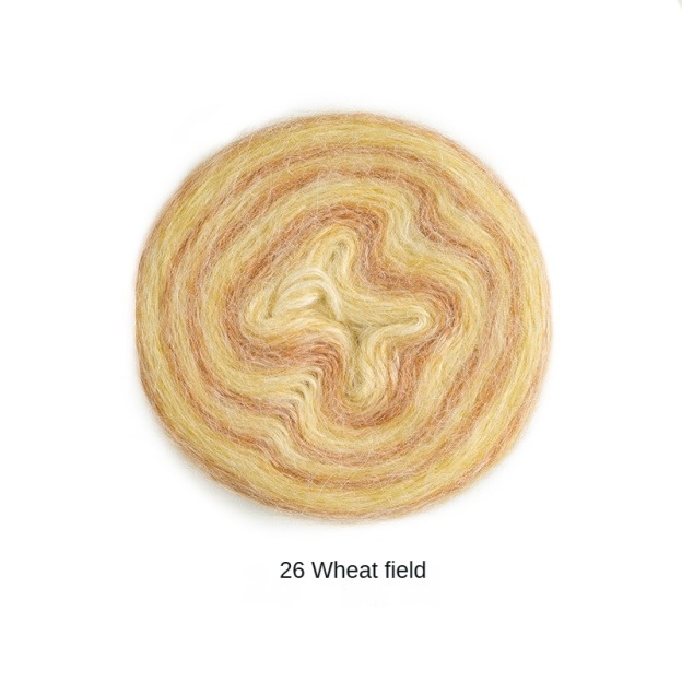 Impression sunrise wool cotton yarn hand-woven gift crochet rod hat scarf sweater handmade gift diy clothes bag-HOOKSTH