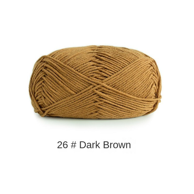 Orange Yellow Brown 4-ply combed Cotton &  Acrylic hand knitting yarn 50g hand-woven gift crochet rod hat scarf sweater handmade gift-HOOKSTH