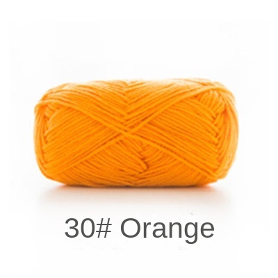 Orange Yellow Brown 4-ply combed Cotton &  Acrylic hand knitting yarn 50g hand-woven gift crochet rod hat scarf sweater handmade gift-HOOKSTH