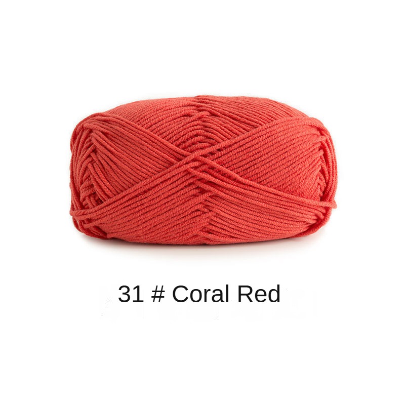 Su Su sister home wool 4 strands milk combed cotton wool ball hand-knitted a package of 10 ball crochet rod