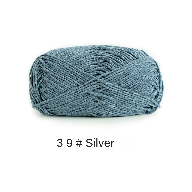 4-ply combed Cotton &  Acrylic hand knitting yarn 50g hand-woven gift crochet rod hat scarf sweater handmade gift-HOOKSTH