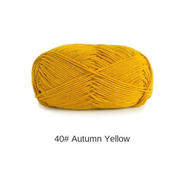 Orange Yellow Brown 4-ply combed Cotton &  Acrylic hand knitting yarn 50g hand-woven gift crochet rod hat scarf sweater handmade gift-HOOKSTH