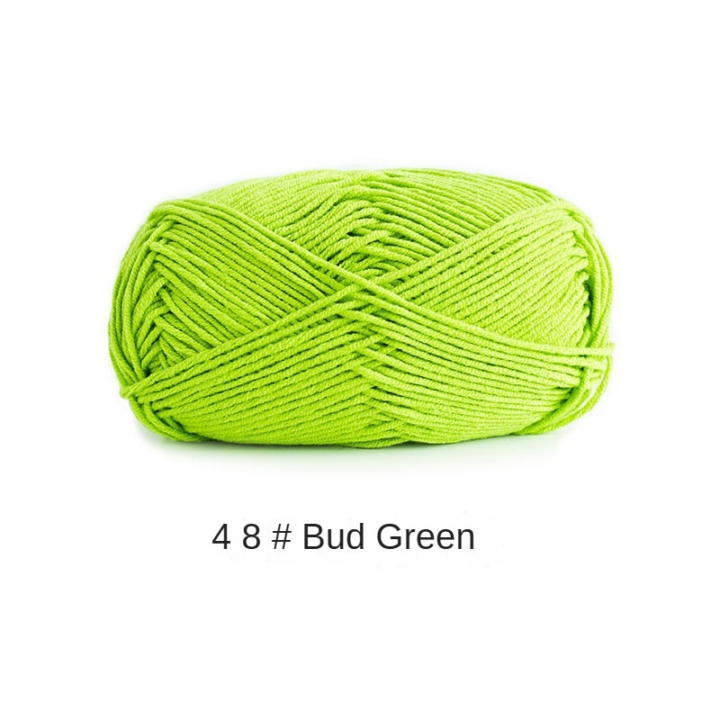 Green Cyan 4-ply combed Cotton &  Acrylic hand knitting yarn 50g hand-woven gift crochet rod hat scarf sweater handmade gift-HOOKSTH