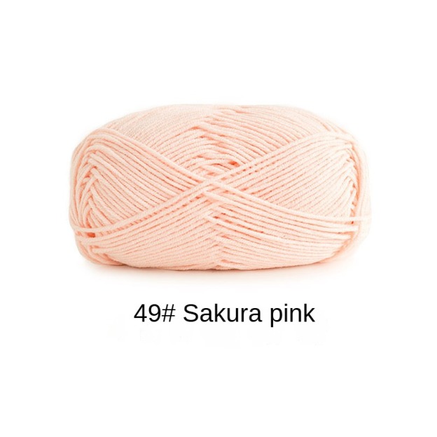 4-ply combed Cotton &  Acrylic hand knitting yarn 50g hand-woven gift crochet rod hat scarf sweater handmade gift-HOOKSTH