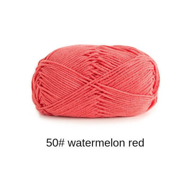 4-ply combed Cotton &  Acrylic hand knitting yarn 50g hand-woven gift crochet rod hat scarf sweater handmade gift-HOOKSTH