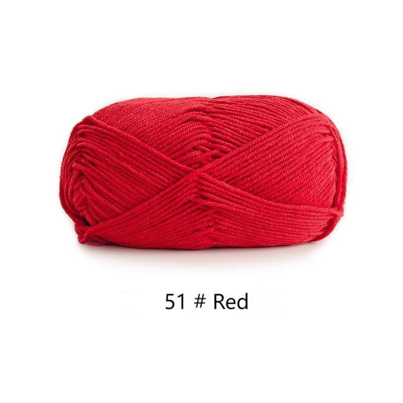 4-ply combed Cotton &  Acrylic hand knitting yarn 50g hand-woven gift crochet rod hat scarf sweater handmade gift-HOOKSTH
