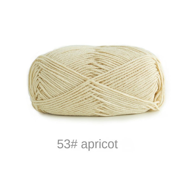 Orange Yellow Brown 4-ply combed Cotton &  Acrylic hand knitting yarn 50g hand-woven gift crochet rod hat scarf sweater handmade gift-HOOKSTH