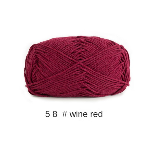 4-ply combed Cotton &  Acrylic hand knitting yarn 50g hand-woven gift crochet rod hat scarf sweater handmade gift-HOOKSTH