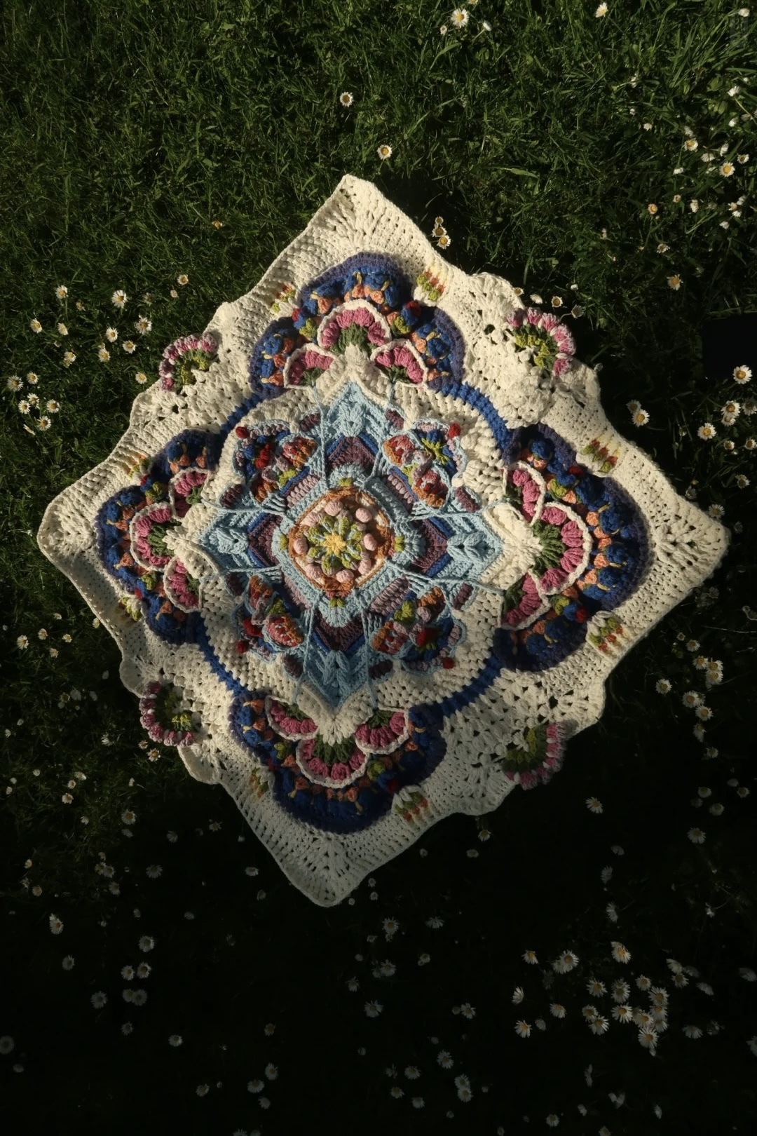 Emerald Serenade |  Handmade Crochet Vintage Blanket