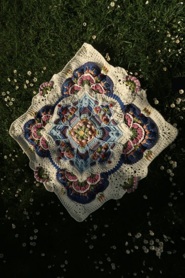 Emerald Serenade |  Handmade Crochet Vintage Blanket