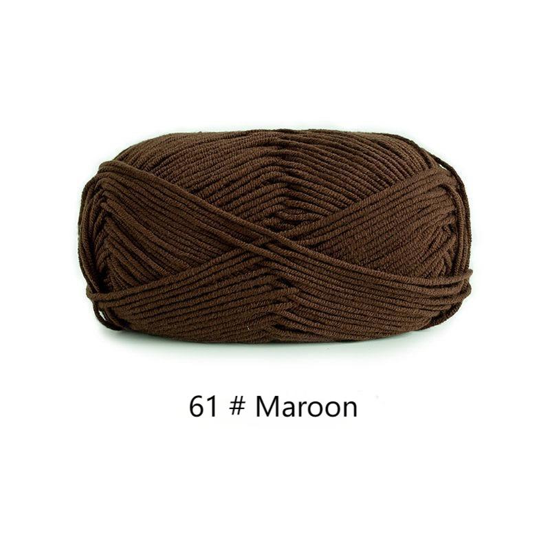 Orange Yellow Brown 4-ply combed Cotton &  Acrylic hand knitting yarn 50g hand-woven gift crochet rod hat scarf sweater handmade gift-HOOKSTH