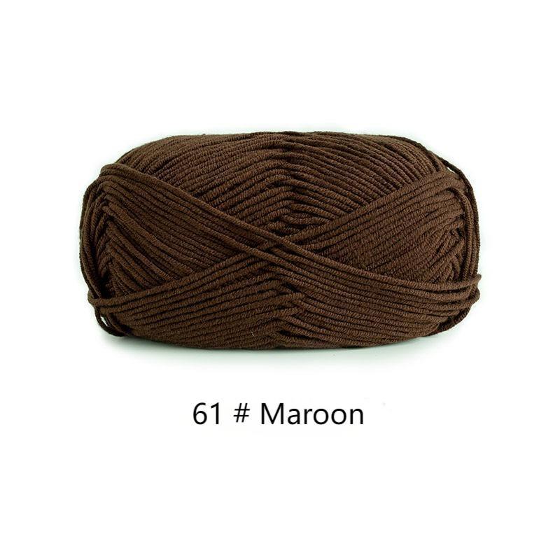 Orange Yellow Brown 4-ply combed Cotton &  Acrylic hand knitting yarn 50g hand-woven gift crochet rod hat scarf sweater handmade gift-HOOKSTH