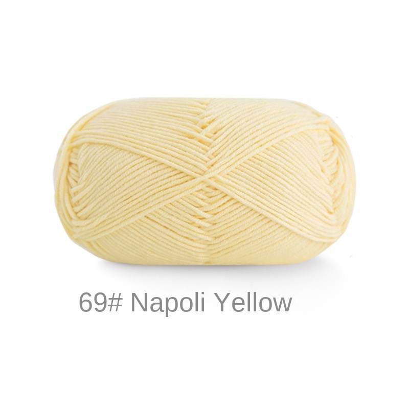 Orange Yellow Brown 4-ply combed Cotton &  Acrylic hand knitting yarn 50g hand-woven gift crochet rod hat scarf sweater handmade gift-HOOKSTH