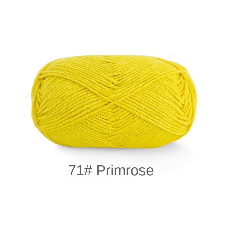 Orange Yellow Brown 4 strands of milk combed cotton medium and coarse wool ball hand-woven 50g crochet rod hat scarf sweater handmade gift