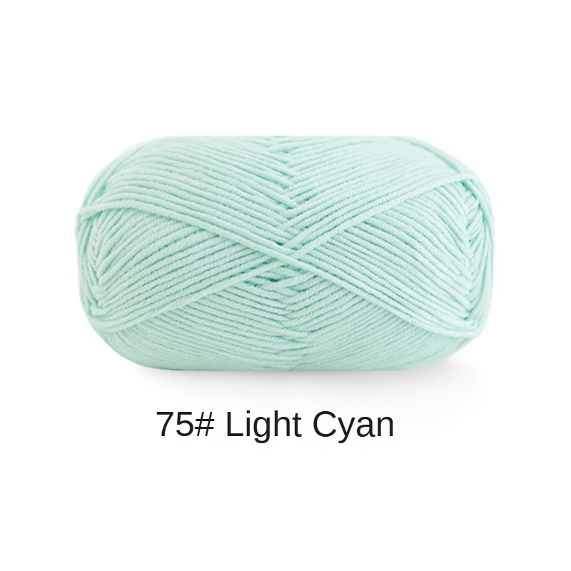 4-ply combed Cotton &  Acrylic hand knitting yarn 50g hand-woven gift crochet rod hat scarf sweater handmade gift-HOOKSTH