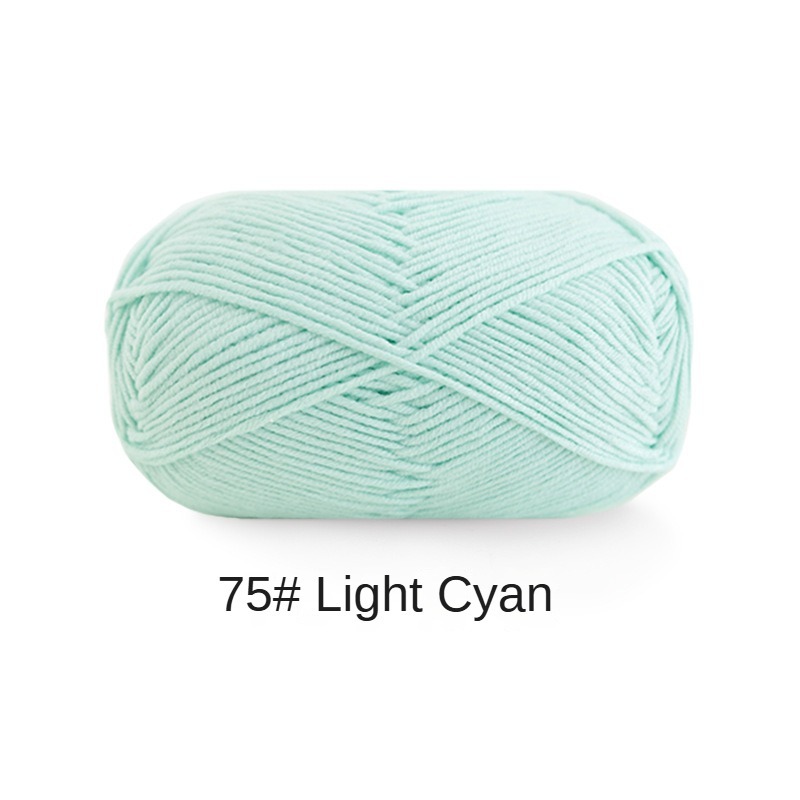 4-ply combed Cotton &  Acrylic hand knitting yarn 50g hand-woven gift crochet rod hat scarf sweater handmade gift-HOOKSTH