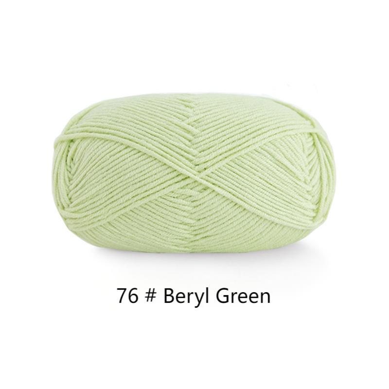 Green Cyan 4-ply combed Cotton &  Acrylic hand knitting yarn 50g hand-woven gift crochet rod hat scarf sweater handmade gift-HOOKSTH
