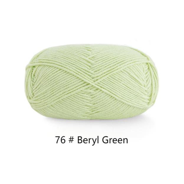 Green Cyan 4-ply combed Cotton &  Acrylic hand knitting yarn 50g hand-woven gift crochet rod hat scarf sweater handmade gift-HOOKSTH