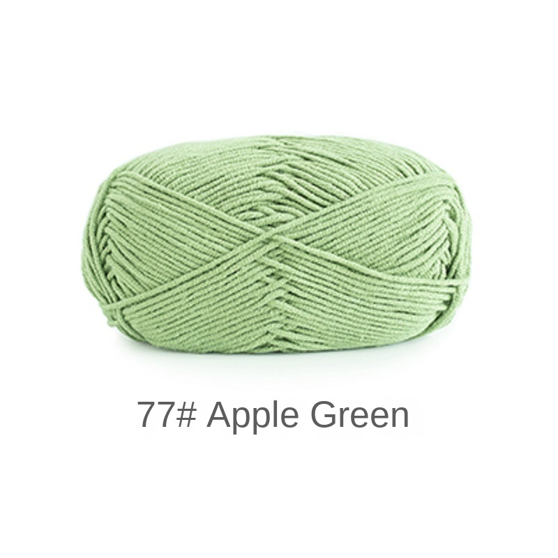 Green Cyan 4-ply combed Cotton &  Acrylic hand knitting yarn 50g hand-woven gift crochet rod hat scarf sweater handmade gift-HOOKSTH