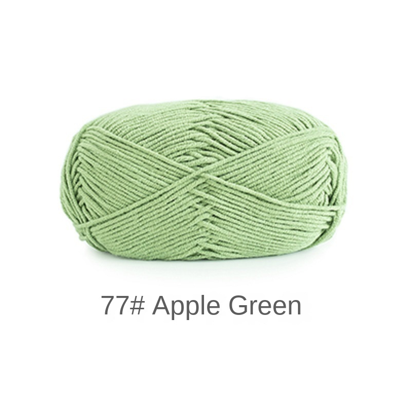 Green Cyan 4-ply combed Cotton &  Acrylic hand knitting yarn 50g hand-woven gift crochet rod hat scarf sweater handmade gift-HOOKSTH