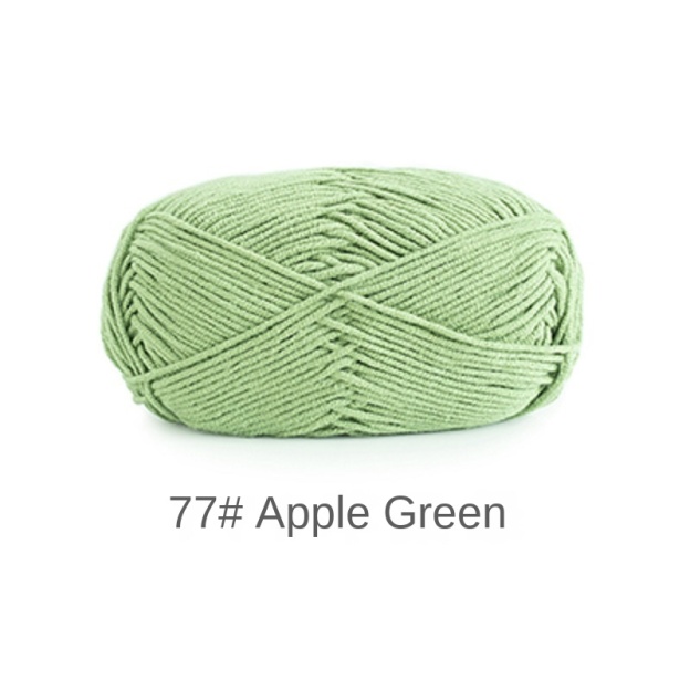 Green Cyan 4-ply combed Cotton &  Acrylic hand knitting yarn 50g hand-woven gift crochet rod hat scarf sweater handmade gift-HOOKSTH