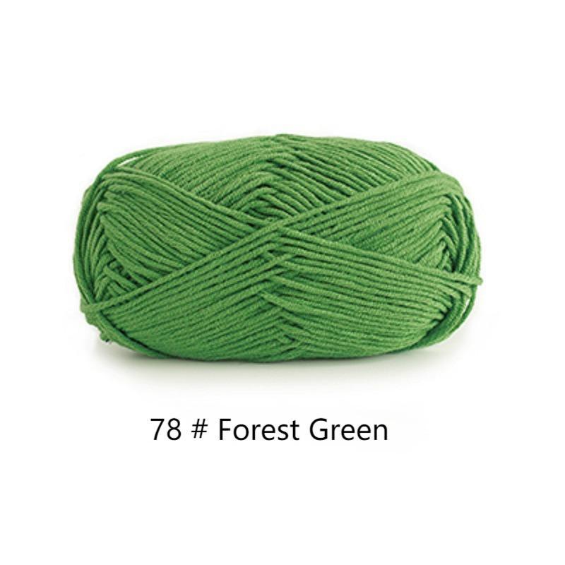 Green Cyan 4-ply combed Cotton &  Acrylic hand knitting yarn 50g hand-woven gift crochet rod hat scarf sweater handmade gift-HOOKSTH