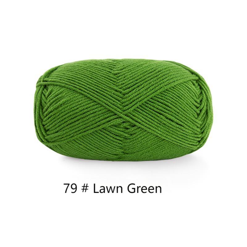 Green Cyan 4-ply combed Cotton &  Acrylic hand knitting yarn 50g hand-woven gift crochet rod hat scarf sweater handmade gift-HOOKSTH