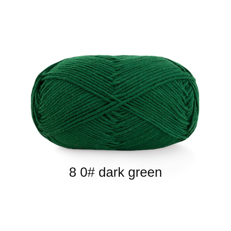 Green Cyan 4-ply combed Cotton &  Acrylic hand knitting yarn 50g hand-woven gift crochet rod hat scarf sweater handmade gift-HOOKSTH