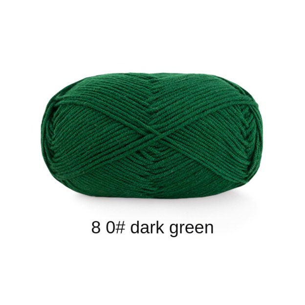 Green Cyan 4-ply combed Cotton &  Acrylic hand knitting yarn 50g hand-woven gift crochet rod hat scarf sweater handmade gift-HOOKSTH